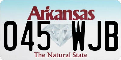 AR license plate 045WJB