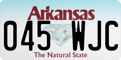 AR license plate 045WJC