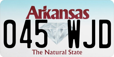 AR license plate 045WJD