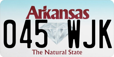 AR license plate 045WJK