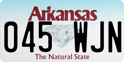 AR license plate 045WJN