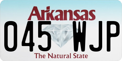 AR license plate 045WJP