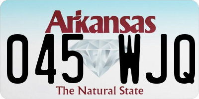 AR license plate 045WJQ