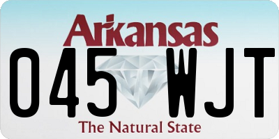 AR license plate 045WJT