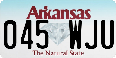 AR license plate 045WJU