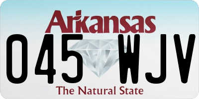 AR license plate 045WJV