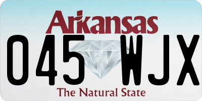 AR license plate 045WJX