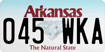 AR license plate 045WKA
