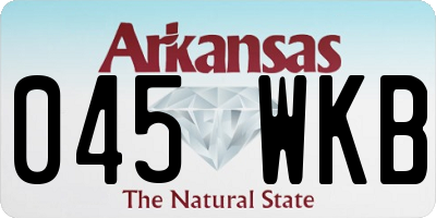 AR license plate 045WKB