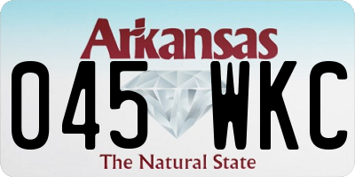 AR license plate 045WKC
