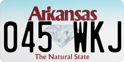 AR license plate 045WKJ