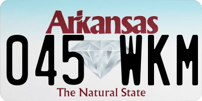 AR license plate 045WKM