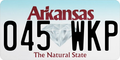 AR license plate 045WKP