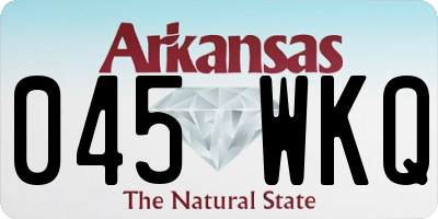 AR license plate 045WKQ