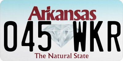 AR license plate 045WKR