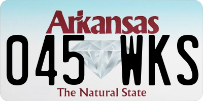 AR license plate 045WKS