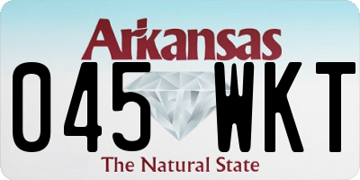 AR license plate 045WKT
