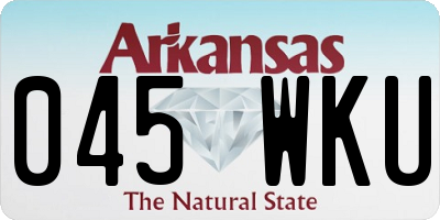 AR license plate 045WKU