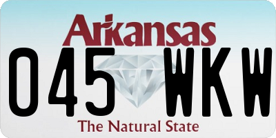 AR license plate 045WKW