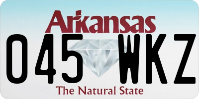 AR license plate 045WKZ