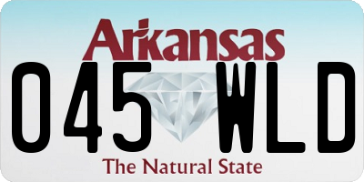 AR license plate 045WLD