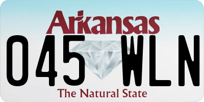 AR license plate 045WLN