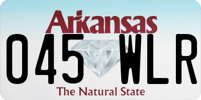 AR license plate 045WLR