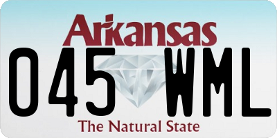 AR license plate 045WML