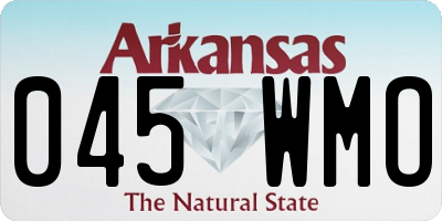 AR license plate 045WMO