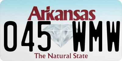 AR license plate 045WMW