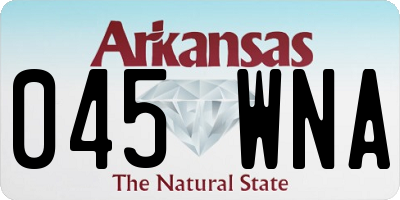 AR license plate 045WNA