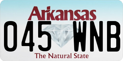 AR license plate 045WNB