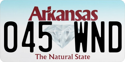 AR license plate 045WND