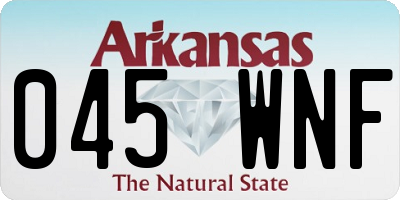 AR license plate 045WNF