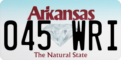 AR license plate 045WRI