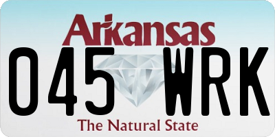 AR license plate 045WRK
