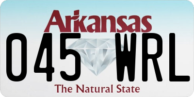 AR license plate 045WRL