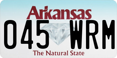 AR license plate 045WRM