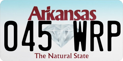 AR license plate 045WRP