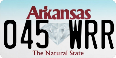 AR license plate 045WRR