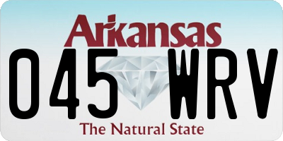 AR license plate 045WRV