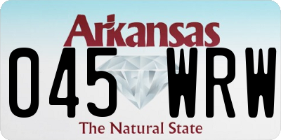 AR license plate 045WRW