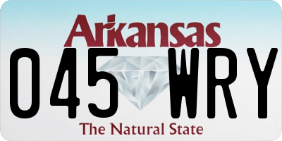 AR license plate 045WRY