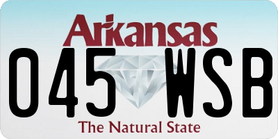 AR license plate 045WSB