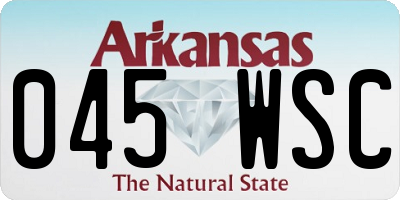 AR license plate 045WSC