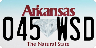 AR license plate 045WSD