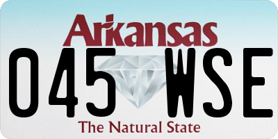 AR license plate 045WSE
