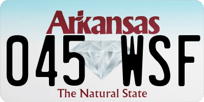 AR license plate 045WSF