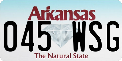 AR license plate 045WSG
