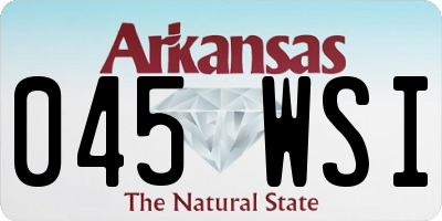 AR license plate 045WSI